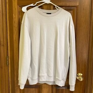 H&M crew neck tan sweatshirt.  medium.  washed but never dried